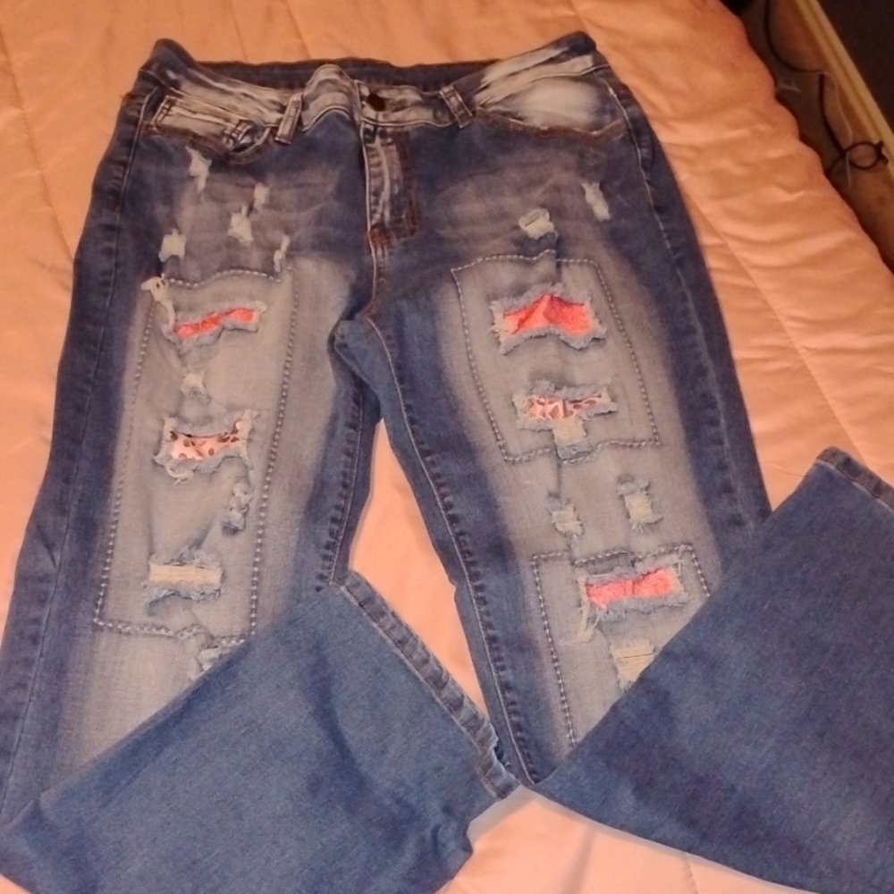 Distressed Blue Jeans for Women